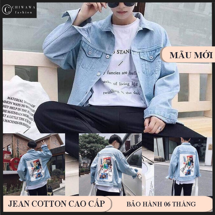Áo khoác Jean Nam phong cách bản đồ tư duy mới TRA205