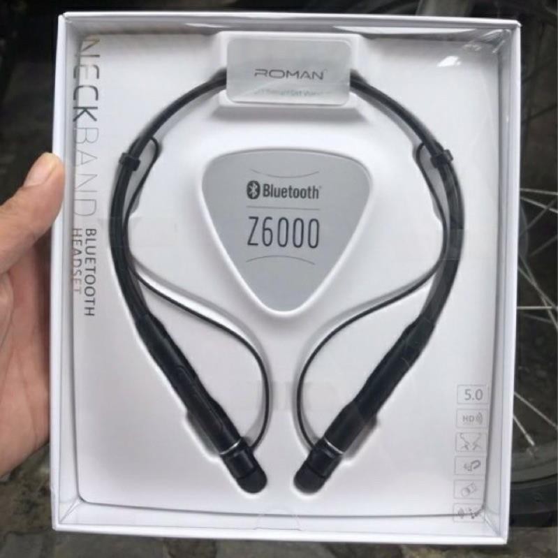 Tai nghe Bluetooth Roman Z6000 thể thao hàng đẹp bảo hành 3 tháng đổi mới