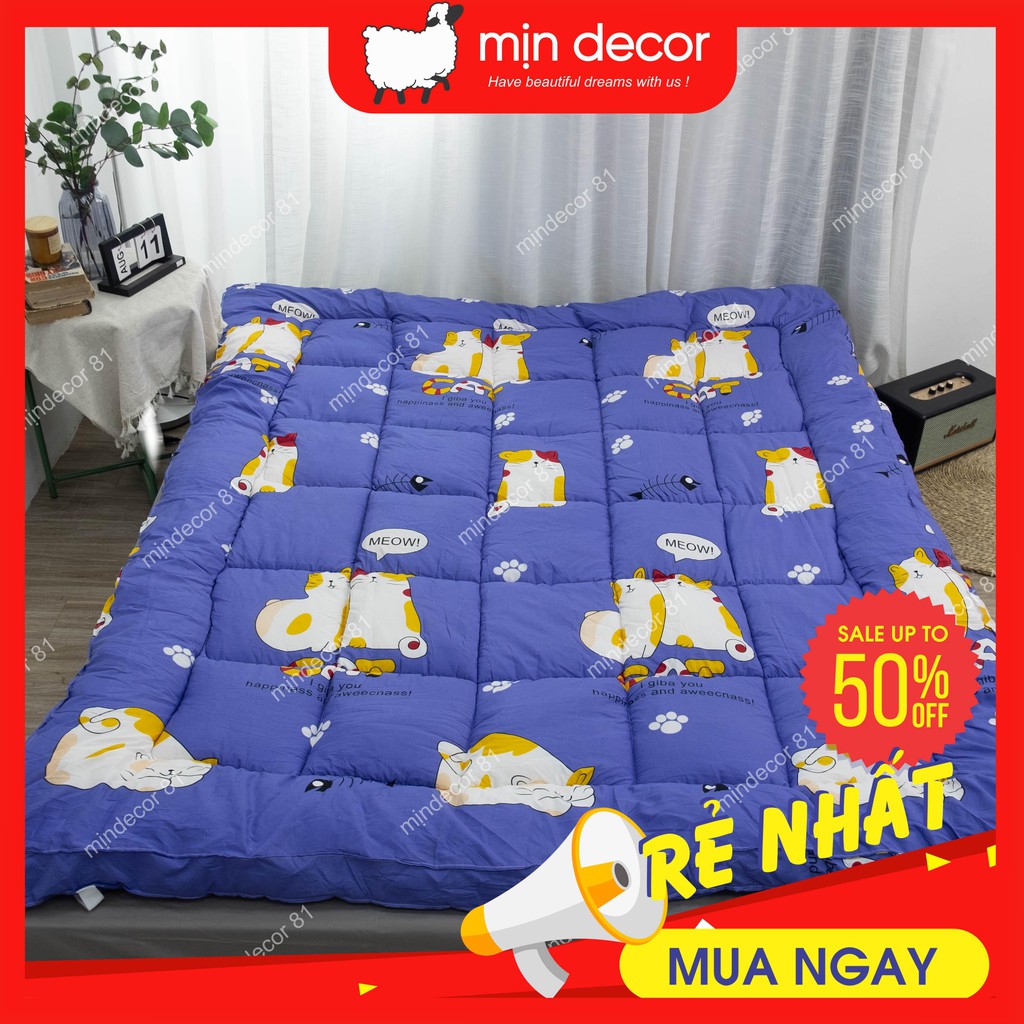 [FREE SHIP] TOPPER Nệm KHỦNG LONG VÀNG- Tấm mềm Nệm Cao Cấp Mịn Decor