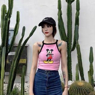 Áo yếm len 2 dây Mickey