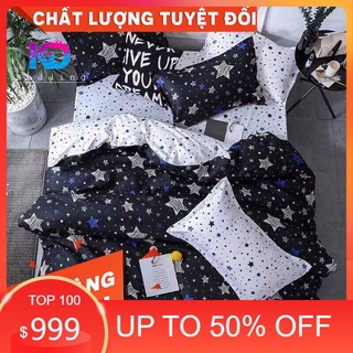[ XƯỞNG CHĂN GA ] - Mẫu SAO ĐEN - Bộ chăn ga gối Cottong Polly