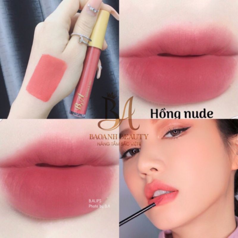 Som B.A Beauty cao cấp màu Hồng Nude tặng kèm ủ môi