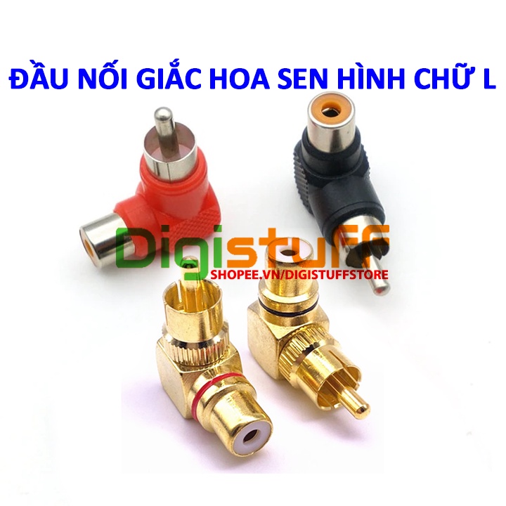 Jack nối bông sen RCA ( jack AV ) vuông góc 90 độ