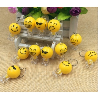 Móc khóa mặt cười nhấp nháy siêu cute