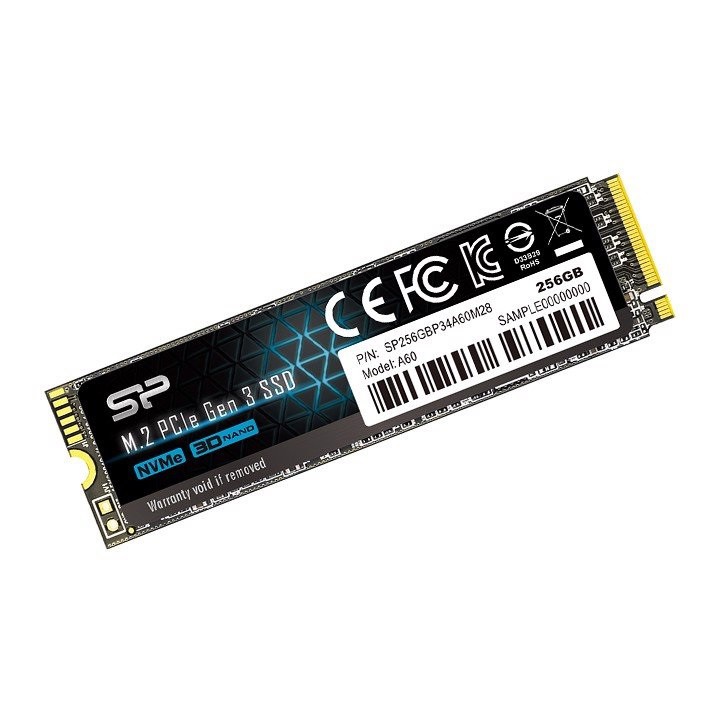 Ổ cứng SSD NVme Silicon Power 256GB PCIe Gen3 x4 P34A60 - Hàng Chính Hãng - Bảo hành 5 năm