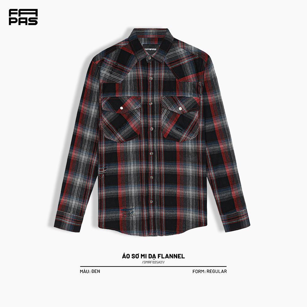 Áo Sơ Mi Nam Vải Dạ Flannel Chất Vải Mềm Mịn Sọc Kẻ Caro Chuẩn Form - FAPAS