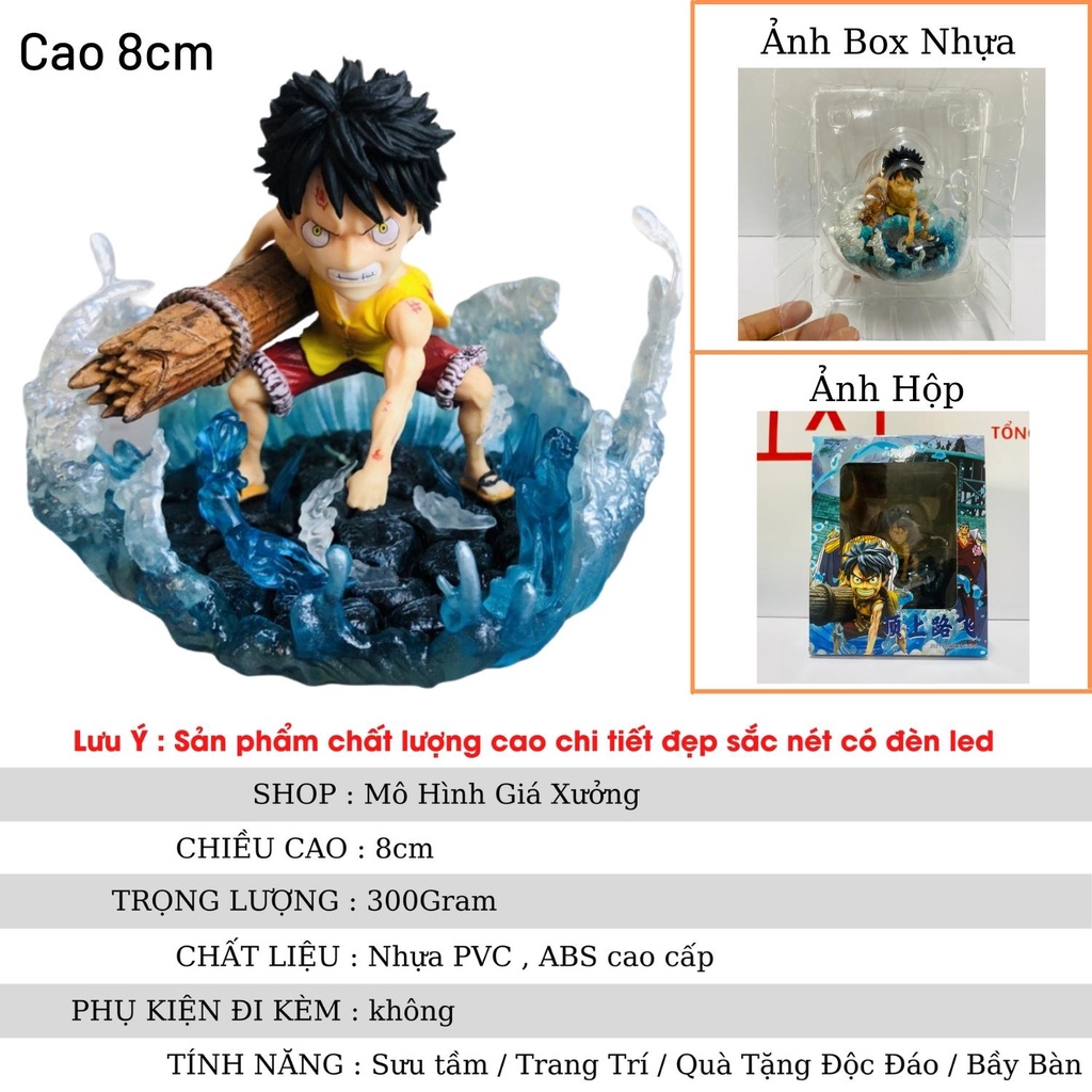 Mô hình One Piece Luffy Marine có LED siêu đẹp cao 8cm , figure mô hình one piece giá xưởng