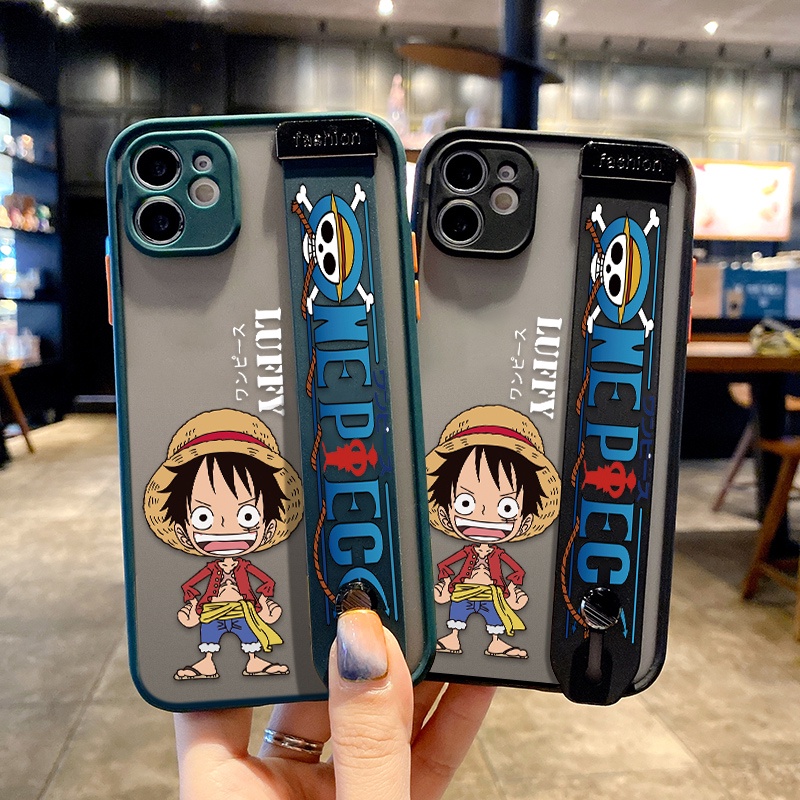 Ốp Điện Thoại Nhám Chống Sốc In Hoạt Hình One Piece Kèm Dây Đeo Cho Xiaomi Redmi Note 11 11S Note 11 Pro 4G/5G