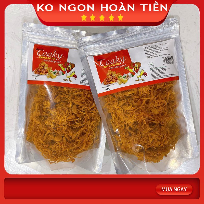 [Khô gà bơ tỏi đồ ăn vặt Cao Cấp ] Khô gà bơ tỏi Cooky 250g vừa ngon vừa rẻ - Khô gà lá chanh | BigBuy360 - bigbuy360.vn