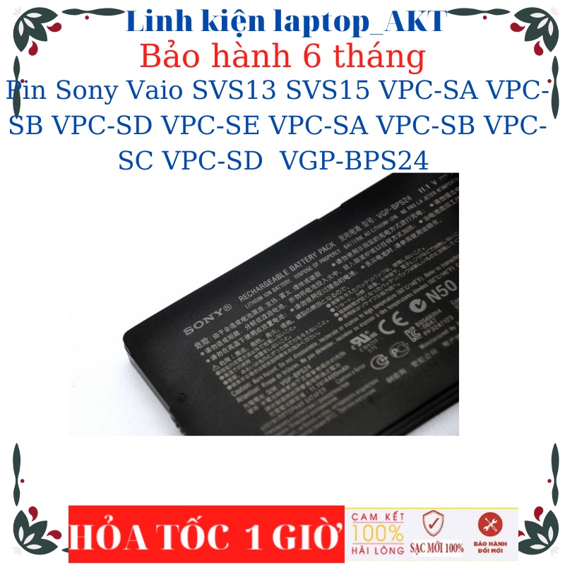 Pin Laptop Sony Vaio SVS13 SVS15 VPC-SA VPC-SB VPC-SD VPC-SE VPC-SA VPC-SB VPC-SC VPC-SD VPCSE VGP-BPS24