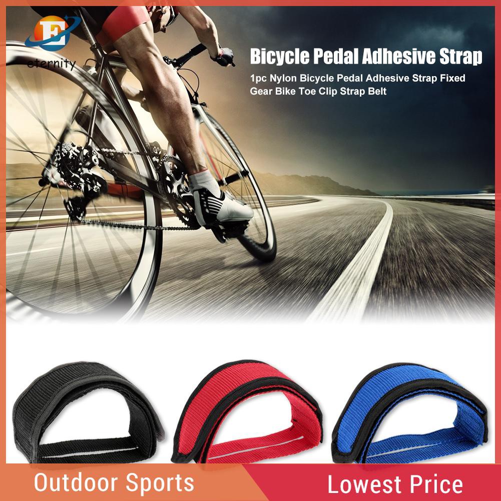 ❤Eternity❤Professional Nylon Bicycle Pedal Adhesive Strap Fixed Gear Bike Toe Clip Strap Belt❤