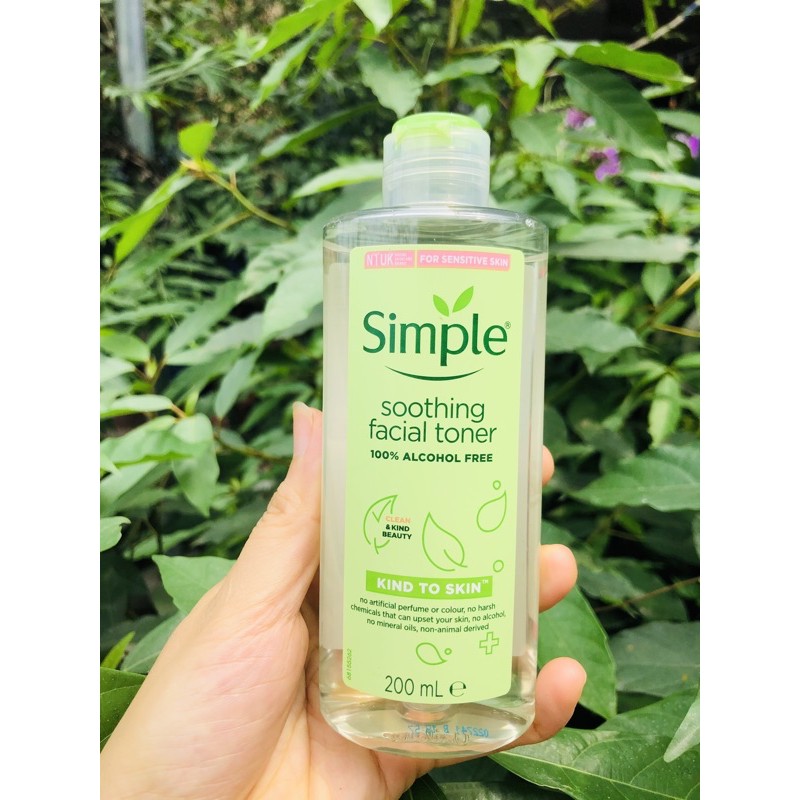 [Mã SRJULY1619 giảm 15K đơn 50K] [MẪU MỚI] Nước Hoa Hồng Soothing Facial Toner Simple cân bằng ẩm cho da 200ml | BigBuy360 - bigbuy360.vn