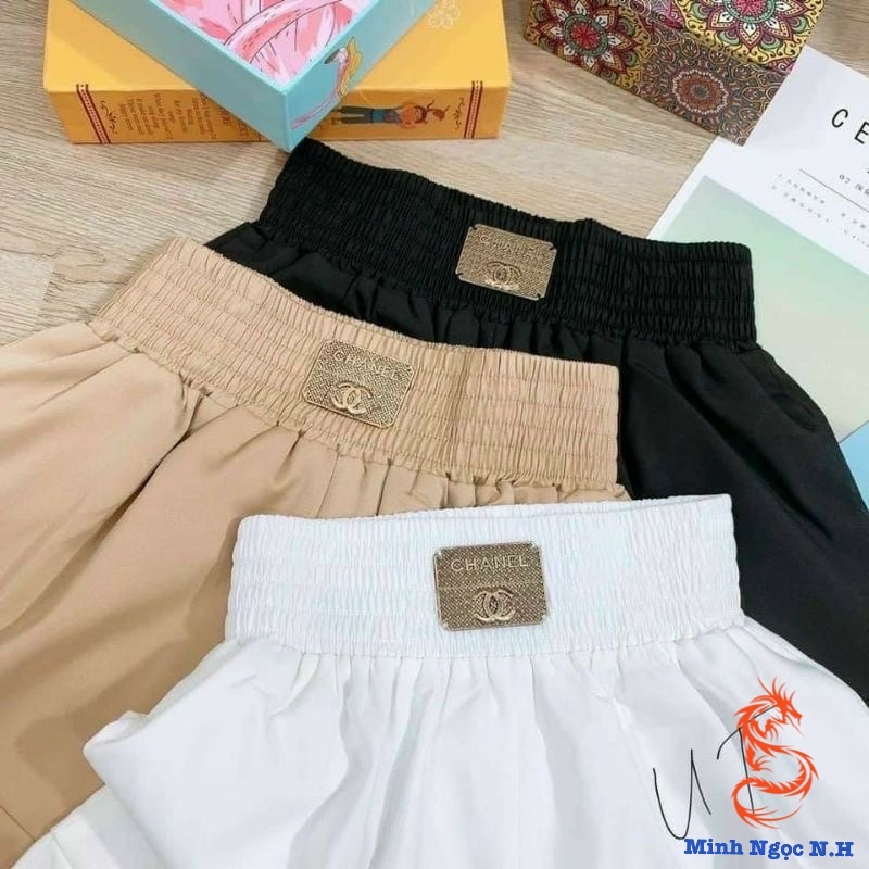 Quần Short Nữ Cạp Cao Chun-Tag Mac Cha.nel-DI.OR
