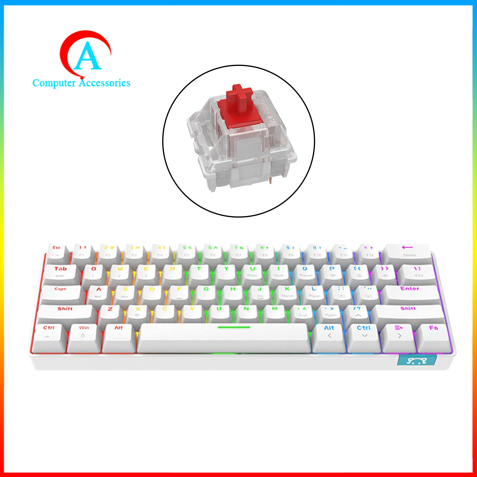 Bàn Phím Cơ Không Dây Bluetooth 61 Phím Rgb Cho Dân Văn Phòng