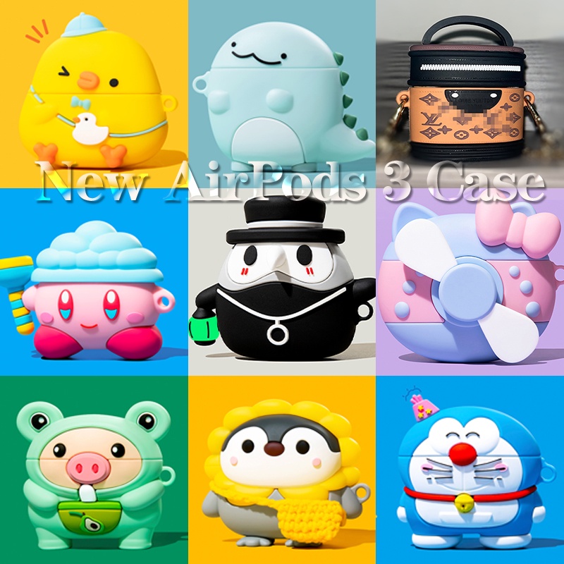 Vỏ Bảo Vệ Hộp Sạc Tai Nghe AirPods3 / 2 Bằng Silicon Họa Tiết Hoạt Hình Kirby 2021 Độc Đáo Dễ Thương Ốp