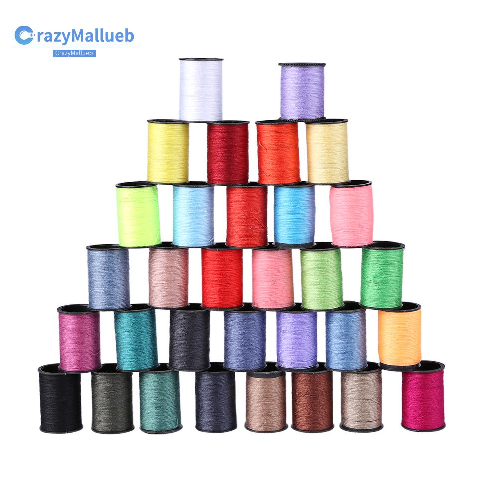 Crazymallueb❤100pcs Thread Set Sewing Machine Spool Bobbin Kit for Embroidery Cross Stitch❤New