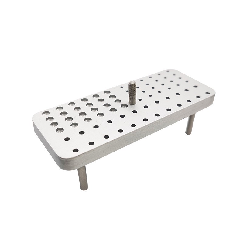 Hộp Khử Trùng Nha Khoa 72 Lỗ Bằng Nhôm Có Giá Đỡ Cho Burs