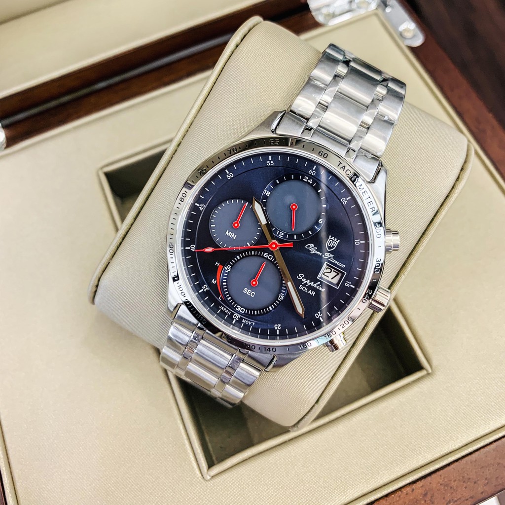 Đồng hồ nam Olym Pianus OP89052-3MS-X Solar Năng lượng mặt trời