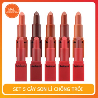 Combo 5 cây son môi chống nước Kakaxi dễ sử dụng tác dụng lâu dài