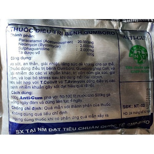 Antigum hỗ trợ xử lý bệnh gum trên gà
