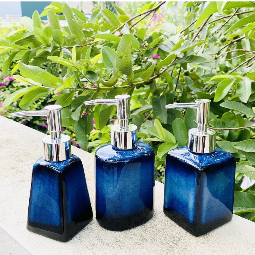 Bình đựng nước rửa tay, dầu gội, sữa dưỡng thể bằng sứ BÁT TRÀNG ( chọn mẫu )