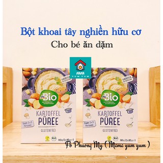 Date 9/2022- Bột khoai tây nghiền hữu cơ cho bé 6 tháng ăn dặm của Đức