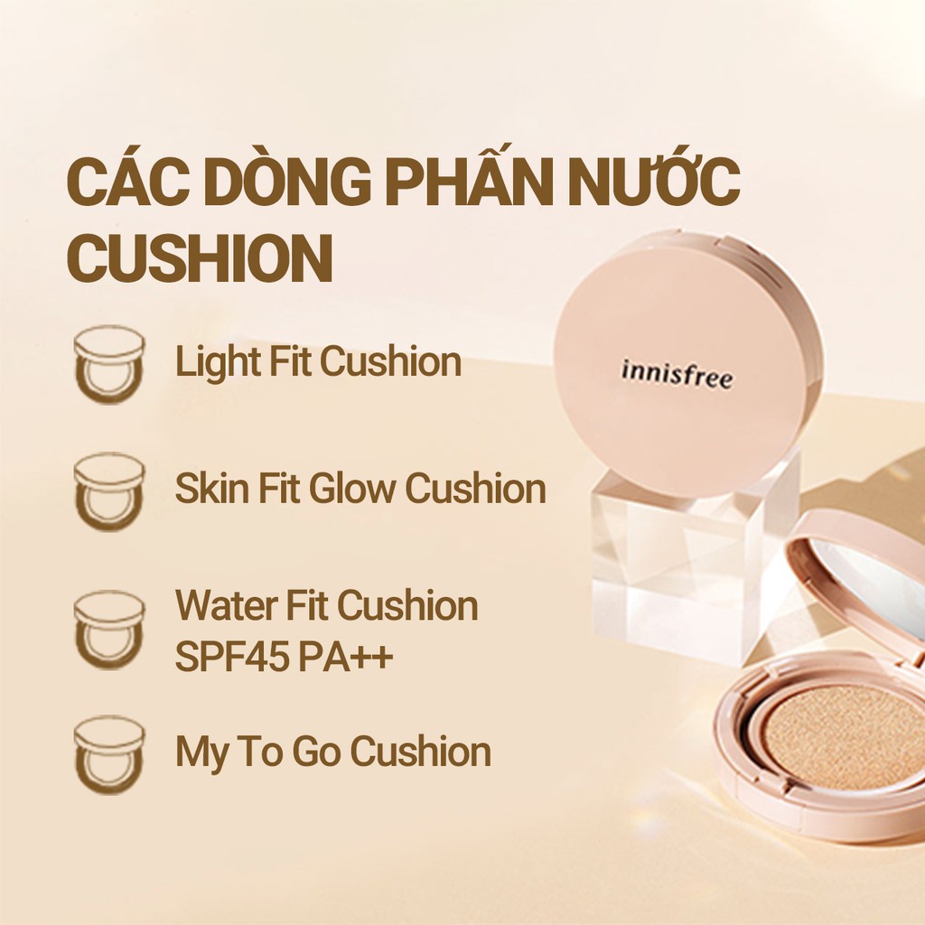 [Mã COSIF03 giảm 10% đơn 400K] Lõi phấn nước trang điểm căng bóng innisfree Skin Fit Glow Cushion Refill