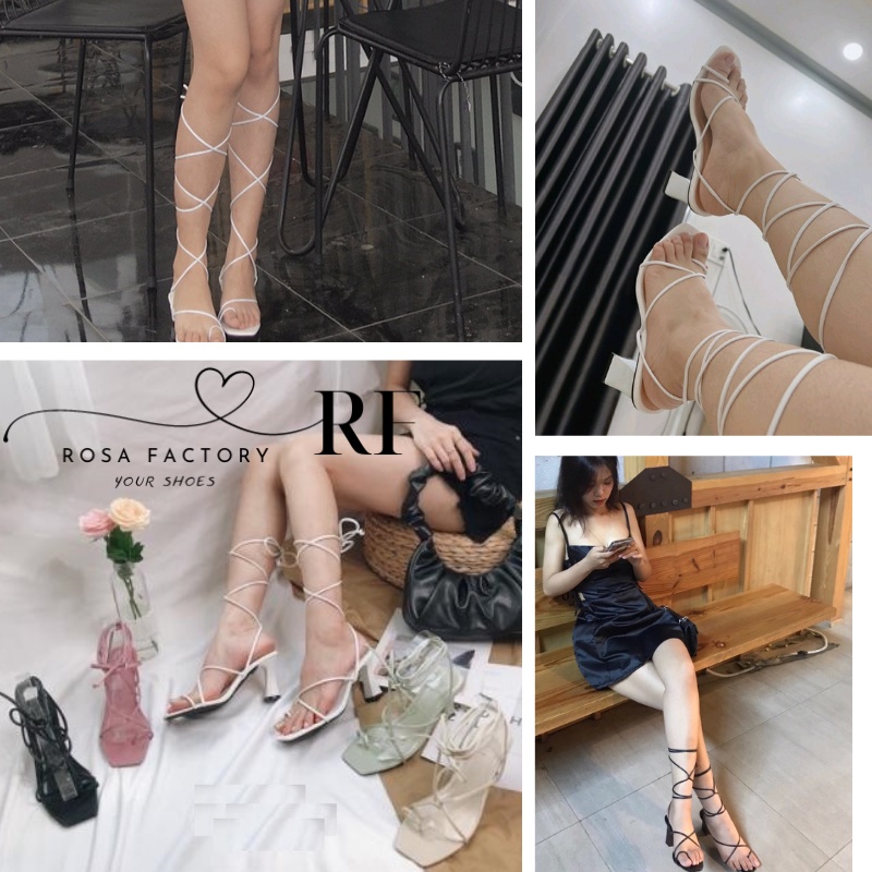 Giày Cao Gót Sandal  Quai ngang phối khóa Nữ Gót Trụ 3cm  2 màu đen - trắng CG-0623