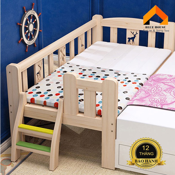 [GIÁ XƯỞNG] Giường trẻ em,  Giường cũi trẻ em cao cấp cho bé từ 1 đến 12 tuổi (150*70*40) – H062.