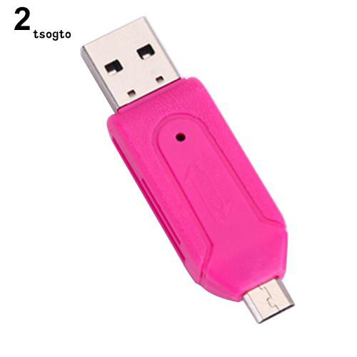 Đầu đọc thẻ nhớ TF SD USB OTG 2 trong 1 siêu tiện lợi