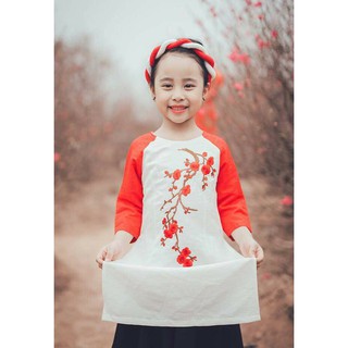 Áo dài đũi thêu