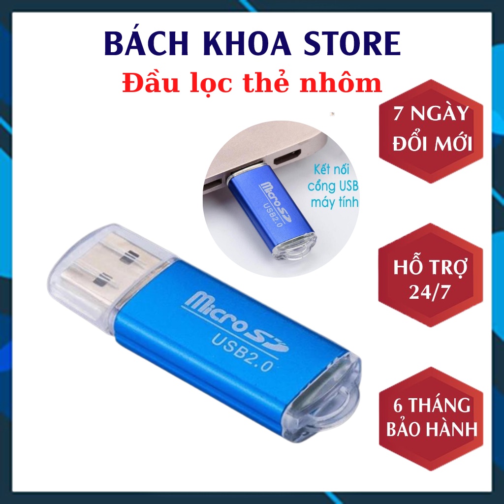 Đầu Đọc Thẻ Nhớ Micro SD Mini Tốc Độ Đọc Ổn Định Siêu Bền - Bh 3 Tháng