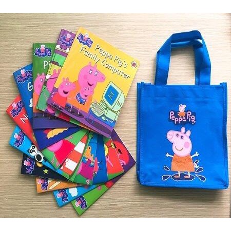 [Mã LIFEXANH03 giảm 10% đơn 500K] Túi tặng kèm bộ Peppa pig 10 cuốn (file mp3)