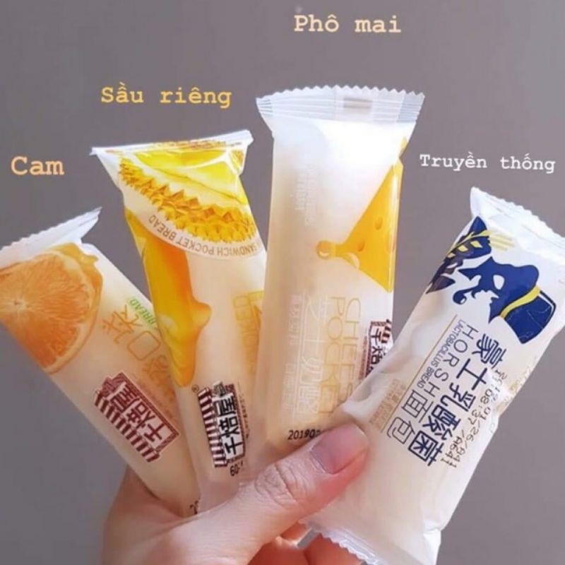 Bánh sữa chua Horsh Đài Loan mix vị phô mai, cam, sầu riêng, ice cream 1 cái