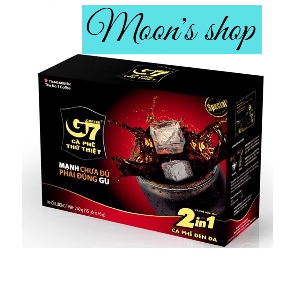 Cà phê hòa tan đen đá G7 2in1 - Hộp 15 gói