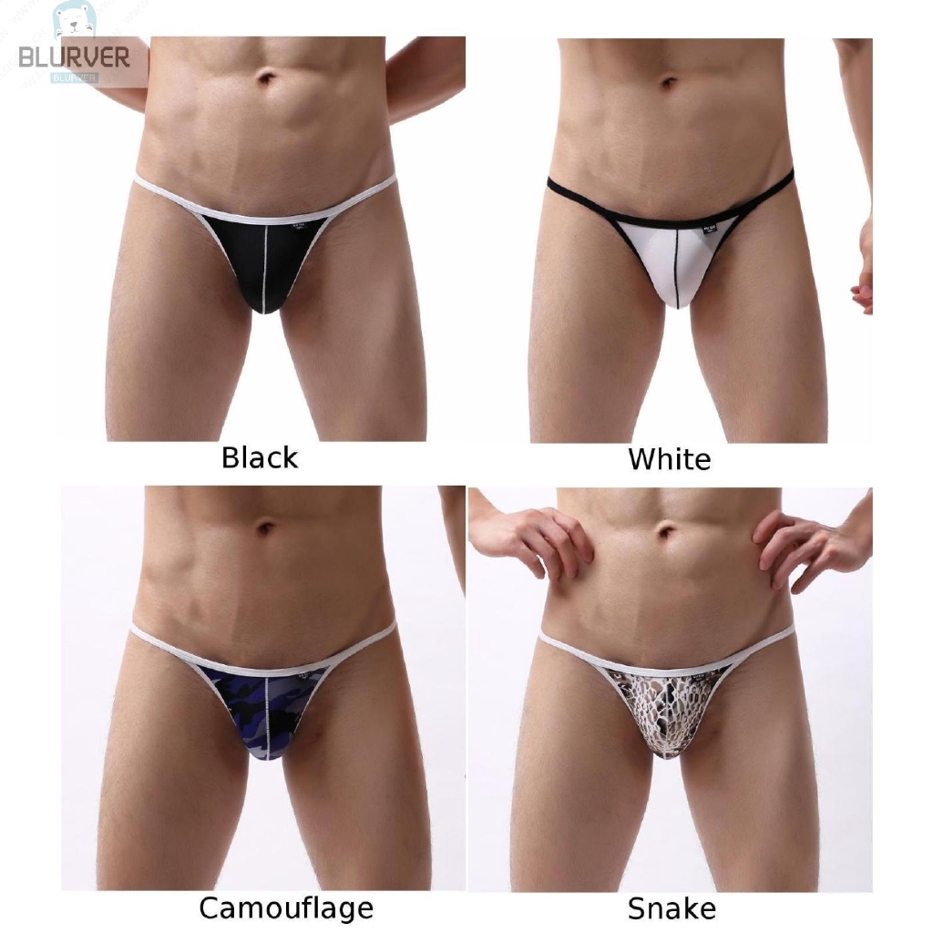 Men's Briefs Trunks Thongs Men's Underpants Lingerie Knickers Bottoms G-string T-back Low Waist Plus Size Fashion