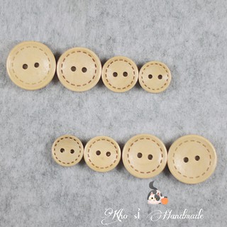 Cúc gỗ trang trí vintage (Gói 10 cái)