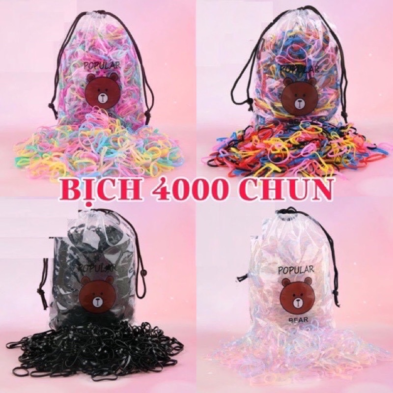 Túi Chun Buộc Tóc Cho Bé Bịch 4000 Dây