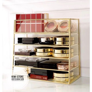 Khay đựng phấn- son viền Gold