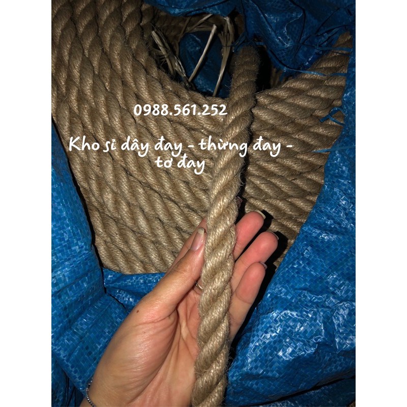 size to 32mm - 1m Dây thừng đay gai handmade - decor - trang trí, dây treo xích đu | BigBuy360 - bigbuy360.vn