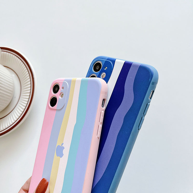 Ốp điện thoại silicon TPU đơn giản họa tiết gợn sóng cho iPhone 11 Pro Max X Xr Xs Max 7 8+ Se 2020 12 pro max 12 mini 13 pro max 13 mini | BigBuy360 - bigbuy360.vn