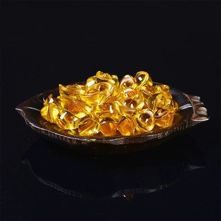 Thỏi vàng pha lê phong thủy Thần Tài may mắn- Kim Nguyên Bảo size 1.5cm