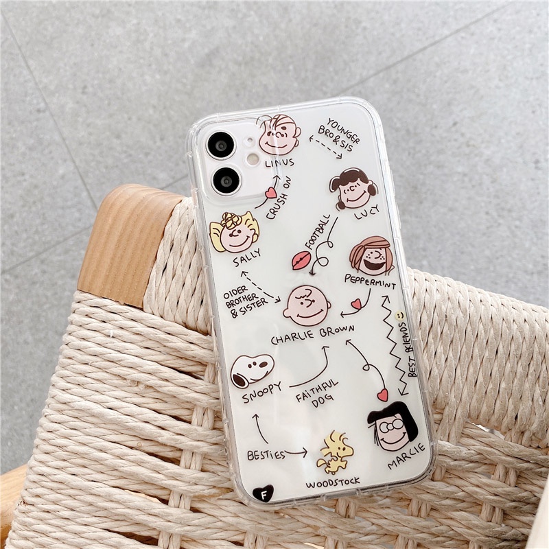 Ốp Điện Thoại Mềm Chống Sốc In Hình Chú Chó Snoopy Hoạt Hình Cho iPhone 7 8 X XR XS 11 12 13 Pro Max