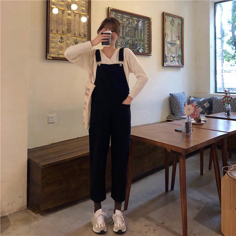 Yếm bò/ yếm jeans basic dáng Baggy phù hợp với mọi kiểu dáng cho nữ phong cách ullzang