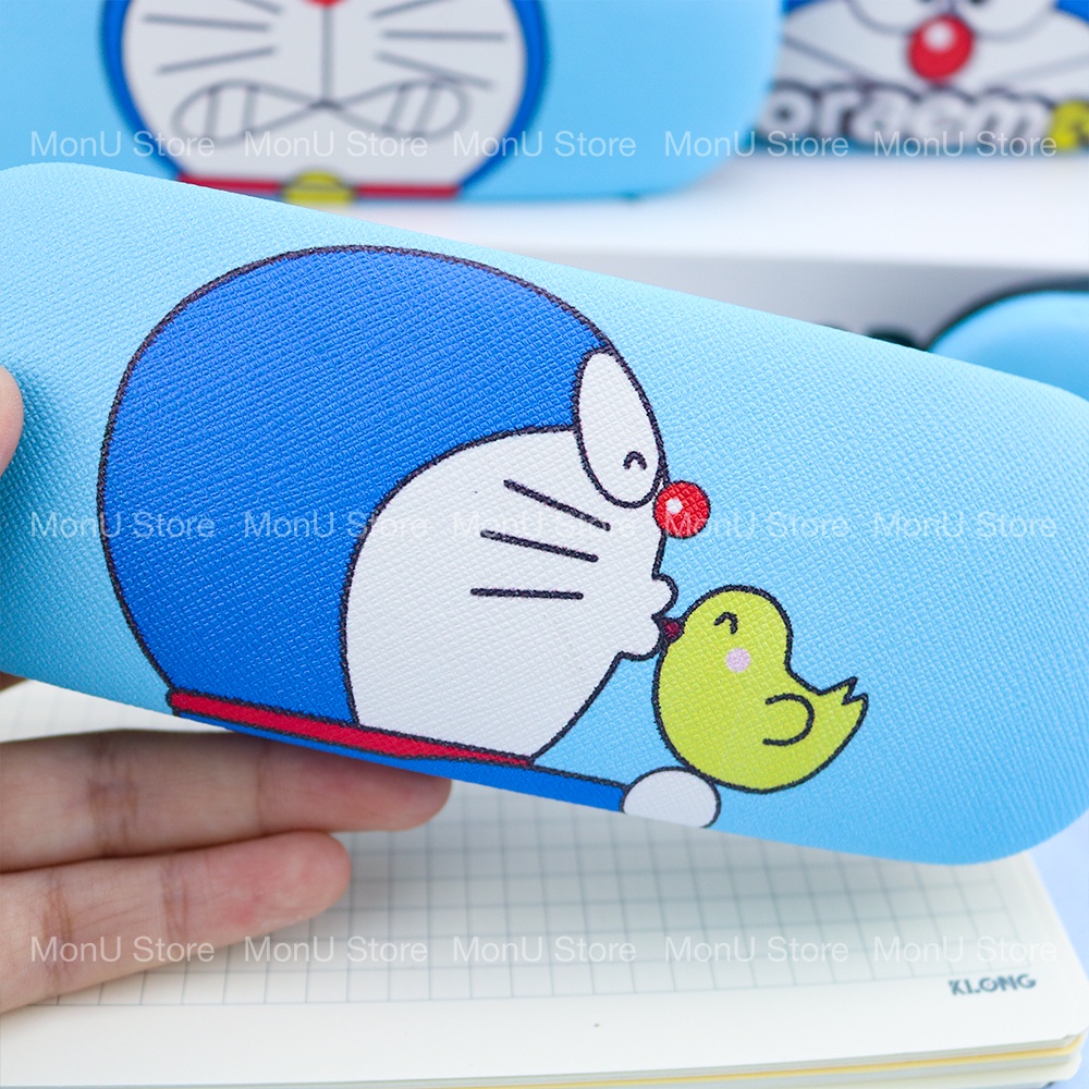 Hộp đựng kính cận DORAEMON DOREMON tặng khăn lau kính dễ thương cute MON0111