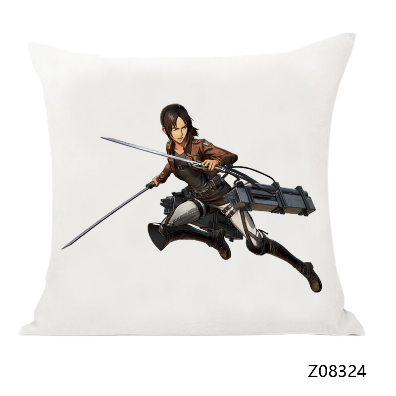 Áo Gối Khổ 45x45cm In Hình Anime Attack On Titan Phong Cách Nhật Bản Độc Đáo