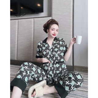 Đồ bộ lụa Mango mặc nhà. Đồ bộ quần đùi. Đồ bộ quần dài