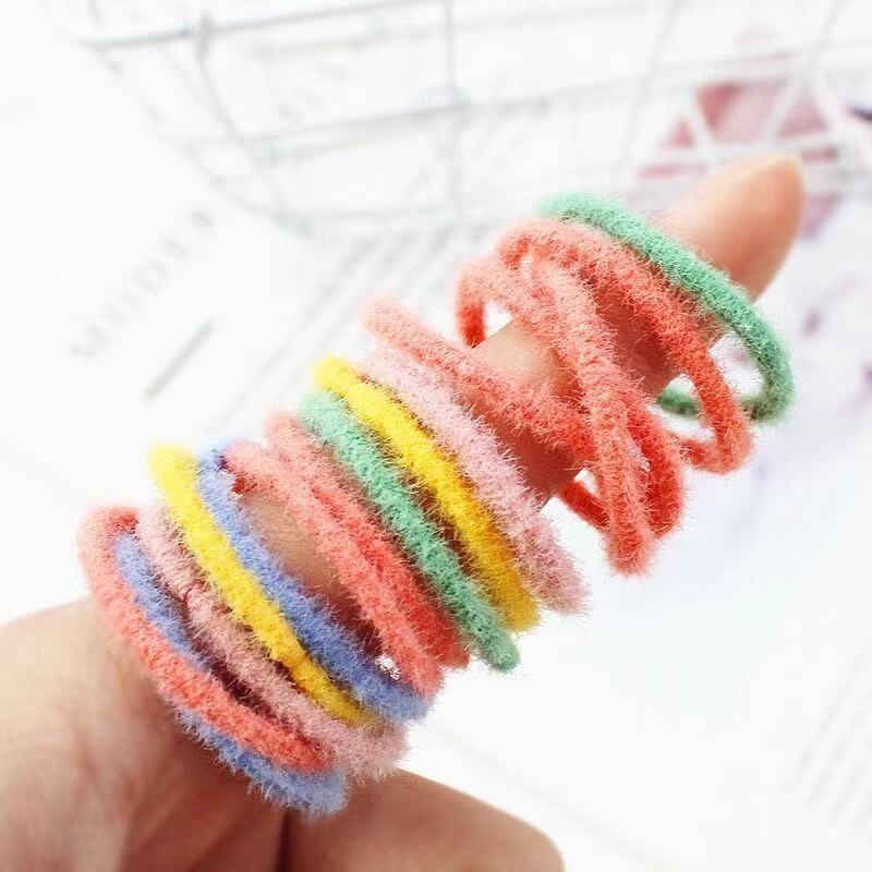 Dây Buộc Tóc Co Giãn Tốt Màu Sắc Macarone Phong Cách Hàn Quốc Cho Bé