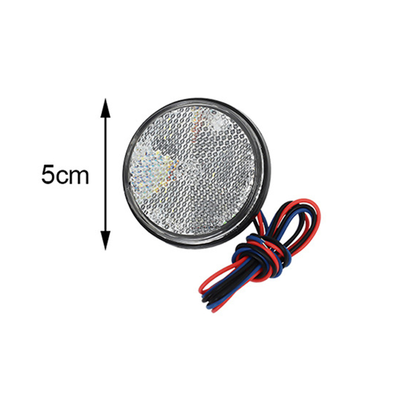 1 Đèn Led Tròn 24 Bóng 12v Ánh Sáng Trắng / Vàng / Đỏ Gắn Đuôi Xe Máy / Xe Scooter