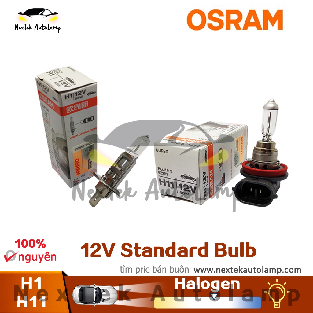 OSRAM Original 12V Xe Tải Ô Tô Xe Máy Bóng đèn Halogen Bóng đèn H1 H11 Hiệu Quả Chi Phí